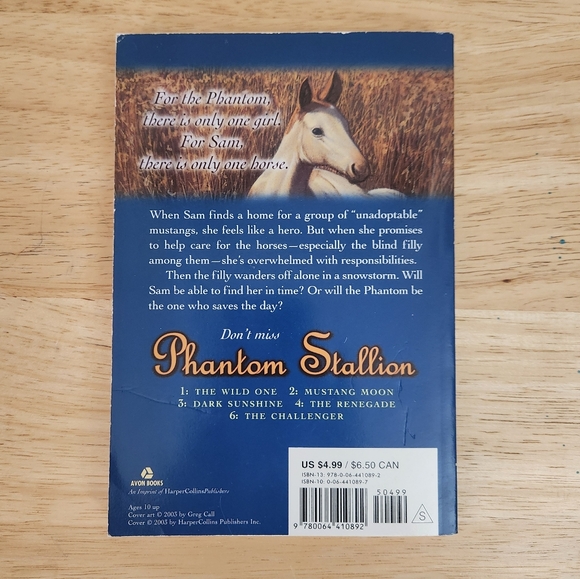 Phantom Stallion #5: Free Again by Terri Farley Paperback Book - Picture 2 of 2